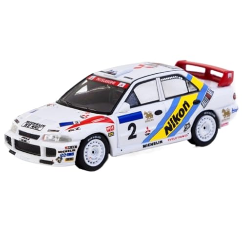 XIYUEYING Maßstabsgetreues Modell 1:64 Mitsubishi Evo Legierung Automodell Ornament Statisches Sammlerstück Geeignet Als Geschenk Für Kinder Miniaturmodelle von XIYUEYING