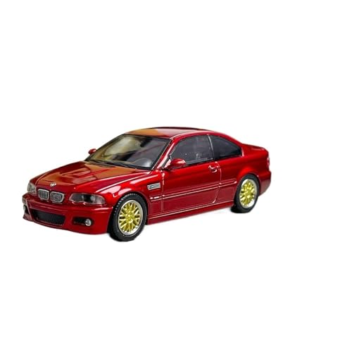 XIYUEYING Maßstabsgetreues Modell 1:64 Roter E46 M-Legierungsmodellbausatz Für Erwachsene Und Kinder, Hobby-Sammlung, Spielzeugauto, Statisches Geschenk Miniaturmodelle(Red) von XIYUEYING