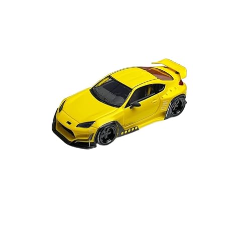 XIYUEYING Maßstabsgetreues Modell 1:64 Widebody Für Toyota GT86 Rocket Rabbit Legierung Modellbausatz Spielzeugauto Statische Geschenke Miniaturmodelle(Yellow) von XIYUEYING