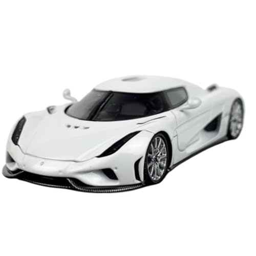 XIYUEYING Maßstabsgetreues Modell 1:64 für Koenigsegg Regera Perlweiß lackiertes Harzautomodell Statische Dekoration Geeignet für die Sammlung Miniaturmodelle von XIYUEYING