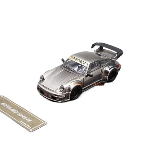 XIYUEYING Supercar Maßstab 1:64, Druckguss-Legierung 964, Spielzeug Für Jungen, Sportwagen, Modell, Klassiker, Nostalgie, Geschenke Für Erwachsene Kraftfahrzeuge(Silver) von XIYUEYING