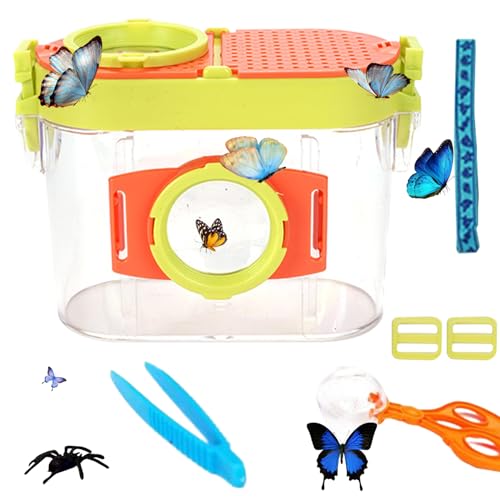 Bug Catcher für Kinder, Bug -Kit, robuste Kinder Bug Catching Kit Geschenke mit Bug Collector Insektenfänger Schmetterling Net Pinzette, Kinder Bug Habitat Outdoor Kit Kit von XJKLBYQ