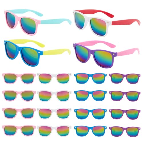 Kinder Sonnenbrille Party Gunst, Kinder Sonnenbrille, 20pcs UV-resistente Kinder Sonnenbrillen Party Gunst, 4,9 x 1,2 Zoll Buntes Kleinkind Sonnenbrillen für Kinder 3-18, Partygeschäfte, Geburtstagsf von XJKLBYQ