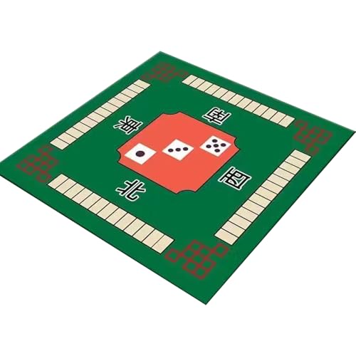 Mahjong Mat Anti-Slip Mahjong Table Matte 31.5x31.5 '' Rauschreduktion Mahjong Mat für Tabellen-Wege-resistente Mahjong-Spielmatte für Party-Poker, Karten, Familienbrettspiele Green, Mahjong Matte von XJKLBYQ