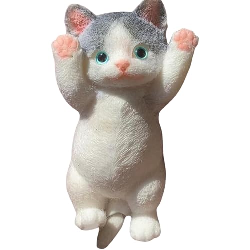 Mochi Squishys Spielzeug, Katzenzappwerk Spielzeug, niedliche Katzen -sensorische Spielzeuge, realistisches 3D -Katzen -Stress -Relief -Spielzeug, Soft Kawaii Kitties Zappel -Squeeze -Spielzeug für K von XJKLBYQ