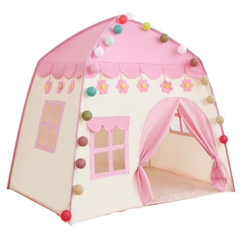 Spielen Sie Zelt für Kinder, Prinzessin Zelt Oxford Stoff Spielen mit Türvorhang und Fenster belüftetes hautfreundliches Haus für 3-4 Kinder mit Balllicht Spielen Sie Zelt für Kinder, Prinzessin Zelt Oxford Stoff Spielen mit Türvorhang und Fenster belüftetes hautfreundliches Haus für 3-4 Kinder mit Balllicht von XJKLBYQ