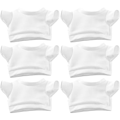 Teddybärenkleidung, 6pcs süßes Teddybärenhemd, Basis leer bauen eine Bärenkleidung, passen 12 Zoll gefülltes Bär, plüschgefüllte Tierkleidung für DIY einzigartige Bärenspielzeug, Teddybärenkleidung von XJKLBYQ