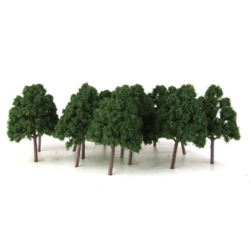 XJKLBYQ 25pcs 1: 150 künstliche Baummodelle Mini -Baum Miniatur -Pflanzenarchitektur Landschaft Landschaft Dekor Dunkelgrüne Miniaturhandwerk von XJKLBYQ