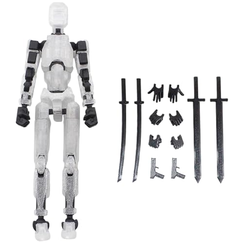 XJKLBYQ Aktionsfiguren mit Armen 3D -gedruckte Aktion Figure Modell Mechanik Poable Figur DIY 5.4 -Zoll Dekorative Aktionsfigur Körper für Tabletop -Anzeigeregal von XJKLBYQ