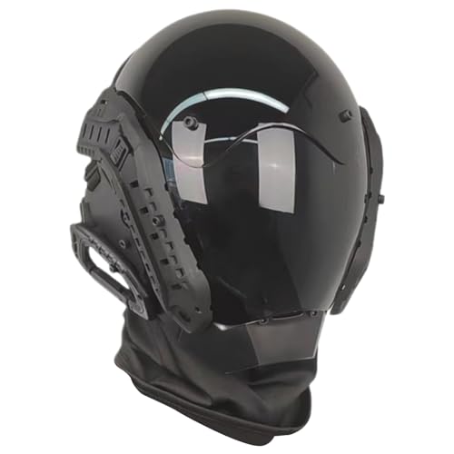 XJKLBYQ Cyberpunk -Maske Cyberpunk -Helm, futuristische Maske, Cybermaske, Techwear -Maske, futuristische Maske, gotische Maske, Cosplay -Maske für Erwachsene Halloween Party Coolplay -Geschenke von XJKLBYQ