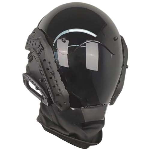 XJKLBYQ Cyberpunk -Maske Cyberpunk -Helm mit inklusiven Mask Cyber Mask Futuristische Maske Gothic Mask Cosplay Mask für Erwachsene Halloween Party Coolplay -Geschenke von XJKLBYQ