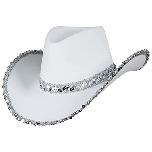 XJKLBYQ Erwachsener texaner Cowboyhut, westlicher Cowgirl -Hut, weißer Kostümerparty -Accessoire -Wert für Geld Unisex von XJKLBYQ