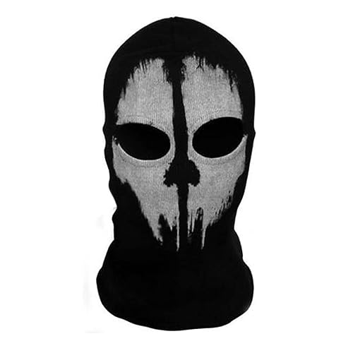 XJKLBYQ Halloween Ghost Face Maske, gruselige Skelettschädelmaske, Balaclava -Fahrrad Skateboard Überraschung Maske Schädel komfortabel und perfekt für Halloween -Kostüm von XJKLBYQ