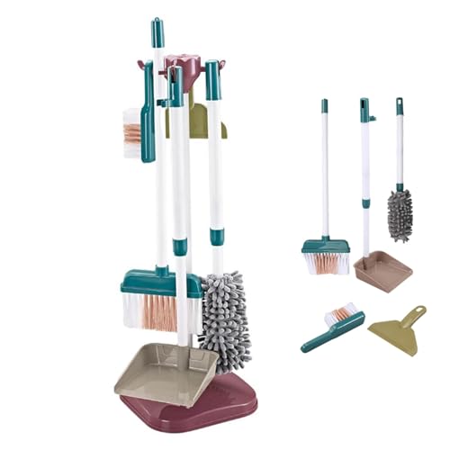 XJKLBYQ Kinderreinigungsset, 5pcs tun so, als Spielen Haushaltsreinigungsputzspielzeuge, geschwungenes Pinsel und Dustpan -Set -Spielzeug für Kleinkinder Spielzeug von XJKLBYQ