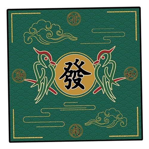 XJKLBYQ Mahjong Mat, Mahjong Table Matte, 27,6x27.6 '' Anti -Slip- und Geräuschreduktionstischabdeckung für Mahjong, Poker, Kartenspiele, Brettspiele, Slip -Widerstandsmatte von XJKLBYQ