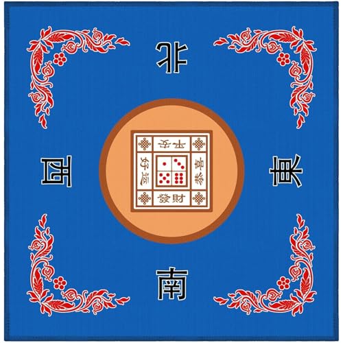 XJKLBYQ Mahjong-Matte, Gummi-Rutsch Mahjong Tischmatte, Nicht-Slip-Rausch-Reduktion Mahjong Tischabdeckung, Roll-up-Spielmatte für Tisch Mahjong, Poker, Karte, Board & Tile Games-32x32 Zoll von XJKLBYQ