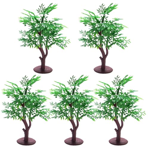 XJKLBYQ Mini Model Tree, 5pcs Fake Tree, Zugbahn -Architektur -Landschaft für DIY -Projekte Handwerkslandschaft Landschaft von XJKLBYQ