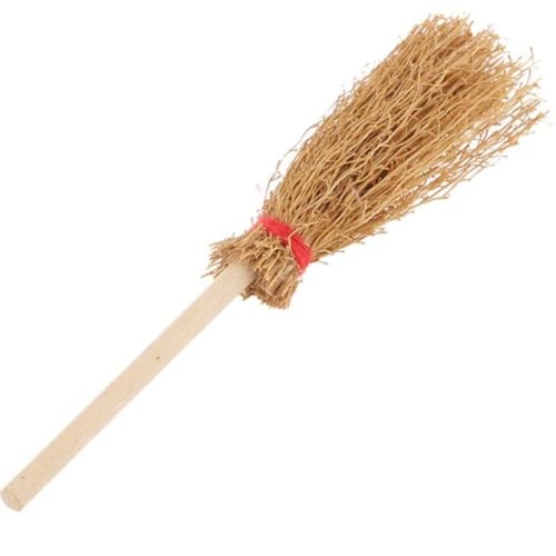 XJKLBYQ Mini Witch Brooms, Halloween -Besen Anhänger, hölzerne Hexenbesenstiel DIY Besen Orament, Simulation Hexe Fairy Garten Dekorative Accessoire Craft Collection Holz für Dollhouse von XJKLBYQ