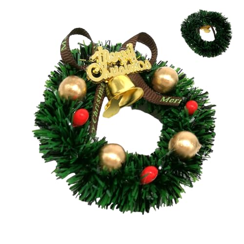 XJKLBYQ Miniatur Weihnachten ｗReath, Puppenhaus hängen ｗReath-Szene ｍmodell klein ｗReath Weihnachtsgirlanden für Dollhouse Weihnachtsfeier-Dekoration- 2,36 Zoll von XJKLBYQ