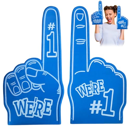 XJKLBYQ Riesenschaumfinger, 2pcs Universal Foam Hand, 18 Zoll Universal Cheerleading Foam Fingerzeiger für Sportveranstaltungen - Blau von XJKLBYQ