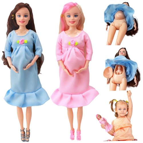 XJKLBYQ Schwangere Puppe haben EIN Baby in ihrer Bauch Mom Doll von XJKLBYQ