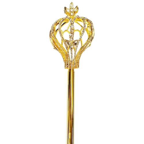 XJKLBYQ Stein Zepter, Handhelds Prinzessin Wand Cosplay Accessoires Scepter Requisiten für Schönheitswettbewerb Festzug Weihnachten Hochzeit/20 Zoll von XJKLBYQ