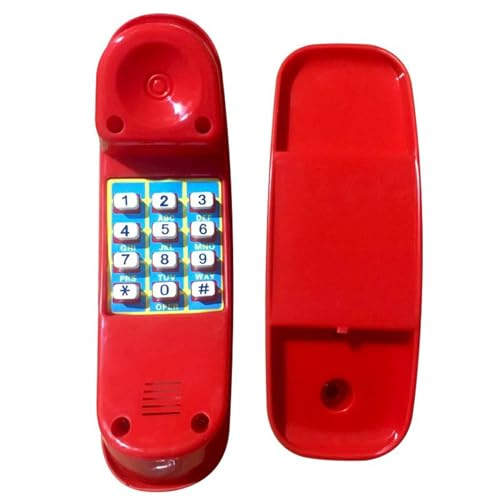 XJKLBYQ Swingset Phone Toys, Playground Treehouse Phone mit numerischen Schlüssel, The Telefonspielzeug, realistisches leichte Kunststoff -Kindertelefon für Kinder im Alter von 3 Jahren Kinder/Rot von XJKLBYQ