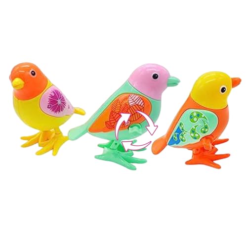 XJKLBYQ Winden Sie Spielzeug, 3PCS Plastik -Uhrwerk Vogelspielzeug, Party bevorzugt Geschenke für Kinder Kinder/4.33x2.76x3, 94 Zoll von XJKLBYQ