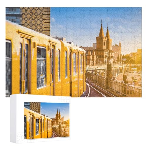 Klassische Puzzle für Erwachsene Teenager Freizeit Spaß Spiel Spielzeug Geeignet， „Die Berliner durch Friedrichshain-Kreuzberg“，Lernspielzeug FüR Kinder 38x26，Papier Puzzle von XJUfW