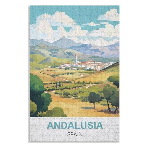 Klassische Puzzle für Erwachsene Teenager Freizeit Spaß Spiel Spielzeug Geeignet,Andalusien Spanien,Lernspielzeug FüR Kinder 38x26,Papier Puzzle,AA-1348 Klassische Puzzle für Erwachsene Teenager Freizeit Spaß Spiel Spielzeug Geeignet,Andalusien Spanien,Lernspielzeug FüR Kinder 38x26,Papier Puzzle,AA-1348 von XJUfW