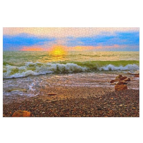 Klassische Puzzle für Erwachsene Teenager Freizeit Spaß Spiel Spielzeug Geeignet，Beach, Foam，Lernspielzeug FüR Kinder 52x38 Papier Puzzle von XJUfW