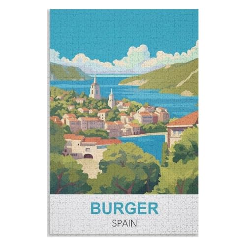 Klassische Puzzle für Erwachsene Teenager Freizeit Spaß Spiel Spielzeug Geeignet,Buger Spanien,Lernspielzeug FüR Kinder 52x38 Papier Puzzle,AA-1352 Klassische Puzzle für Erwachsene Teenager Freizeit Spaß Spiel Spielzeug Geeignet,Buger Spanien,Lernspielzeug FüR Kinder 52x38 Papier Puzzle,AA-1352 von XJUfW