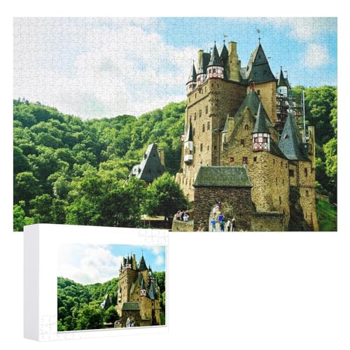 Klassische Puzzle für Erwachsene Teenager Freizeit Spaß Spiel Spielzeug Geeignet，Burg Puzzle 1000 Teile ，，Lernspielzeug FüR Kinder 52x38 Papier Puzzle von XJUfW