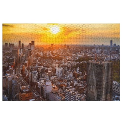 Klassische Puzzle für Erwachsene Teenager Freizeit Spaß Spiel Spielzeug Geeignet，City, Sunset,，Lernspielzeug FüR Kinder 52x38 Papier Puzzle von XJUfW