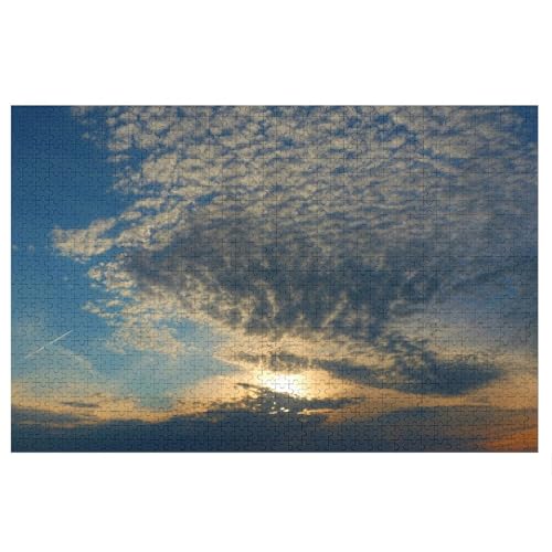 Klassische Puzzle für Erwachsene Teenager Freizeit Spaß Spiel Spielzeug Geeignet，Clouds, Sunset, ，Lernspielzeug FüR Kinder 38x26，Papier Puzzle von XJUfW