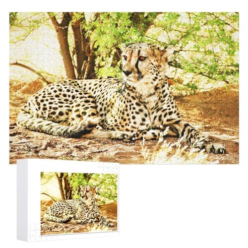 Klassische Puzzle für Erwachsene Teenager Freizeit Spaß Spiel Spielzeug Geeignet，Gepard Puzzle 1000 Teile ，，Lernspielzeug FüR Kinder 52x38 Papier Puzzle von XJUfW