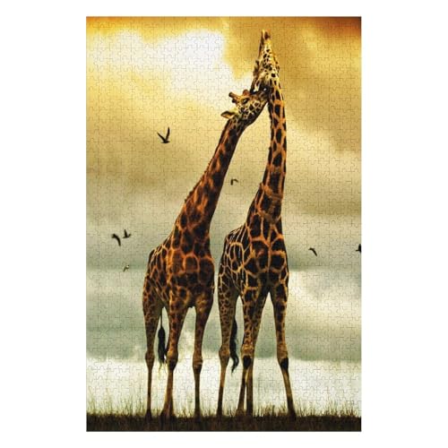 Klassische Puzzle für Erwachsene Teenager Freizeit Spaß Spiel Spielzeug Geeignet，Giraffe，，Lernspielzeug FüR Kinder 38x26，Papier Puzzle von XJUfW