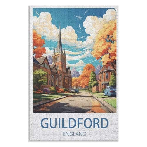 Klassische Puzzle für Erwachsene Teenager Freizeit Spaß Spiel Spielzeug Geeignet,Guildford England,Lernspielzeug FüR Kinder 38x26,Papier Puzzle,AA-924 Klassische Puzzle für Erwachsene Teenager Freizeit Spaß Spiel Spielzeug Geeignet,Guildford England,Lernspielzeug FüR Kinder 38x26,Papier Puzzle,AA-924 von XJUfW