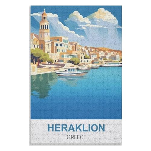 Klassische Puzzle für Erwachsene Teenager Freizeit Spaß Spiel Spielzeug Geeignet,Heraklion Griechenland,Lernspielzeug FüR Kinder 52x38 Papier Puzzle,AA-1088 Klassische Puzzle für Erwachsene Teenager Freizeit Spaß Spiel Spielzeug Geeignet,Heraklion Griechenland,Lernspielzeug FüR Kinder 52x38 Papier Puzzle,AA-1088 von XJUfW