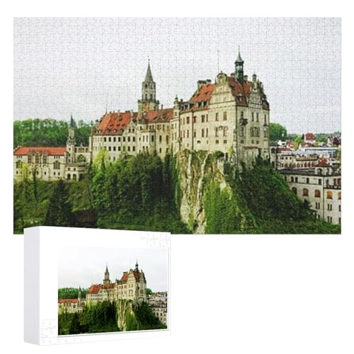 Klassische Puzzle für Erwachsene Teenager Freizeit Spaß Spiel Spielzeug Geeignet，„Imposantes Schloss in Sigmaringen am Neckar,“ ，Lernspielzeug FüR Kinder 38x26，Papier Puzzle von XJUfW