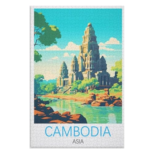 Klassische Puzzle für Erwachsene Teenager Freizeit Spaß Spiel Spielzeug Geeignet,Kambodscha,Lernspielzeug FüR Kinder 38x26,Papier Puzzle,AA-280 Klassische Puzzle für Erwachsene Teenager Freizeit Spaß Spiel Spielzeug Geeignet,Kambodscha,Lernspielzeug FüR Kinder 38x26,Papier Puzzle,AA-280 von XJUfW