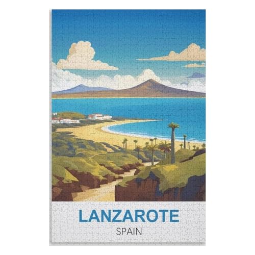Klassische Puzzle für Erwachsene Teenager Freizeit Spaß Spiel Spielzeug Geeignet,Lanzarote Spanien,Lernspielzeug FüR Kinder 38x26,Papier Puzzle,AA-1076 Klassische Puzzle für Erwachsene Teenager Freizeit Spaß Spiel Spielzeug Geeignet,Lanzarote Spanien,Lernspielzeug FüR Kinder 38x26,Papier Puzzle,AA-1076 von XJUfW
