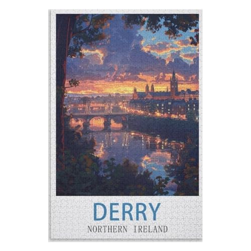 Klassische Puzzle für Erwachsene Teenager Freizeit Spaß Spiel Spielzeug Geeignet,Nordirland Derry,Lernspielzeug FüR Kinder 38x26,Papier Puzzle,AA-1308 Klassische Puzzle für Erwachsene Teenager Freizeit Spaß Spiel Spielzeug Geeignet,Nordirland Derry,Lernspielzeug FüR Kinder 38x26,Papier Puzzle,AA-1308 von XJUfW