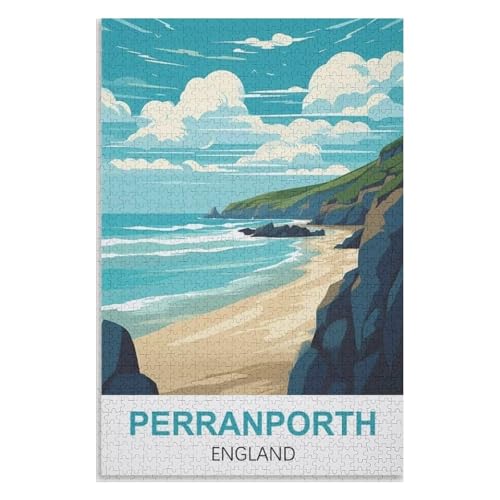 Klassische Puzzle für Erwachsene Teenager Freizeit Spaß Spiel Spielzeug Geeignet,Perranporth England,Lernspielzeug FüR Kinder 52x38 Papier Puzzle,AA-1204 Klassische Puzzle für Erwachsene Teenager Freizeit Spaß Spiel Spielzeug Geeignet,Perranporth England,Lernspielzeug FüR Kinder 52x38 Papier Puzzle,AA-1204 von XJUfW