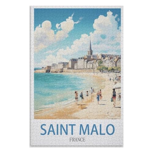 Klassische Puzzle für Erwachsene Teenager Freizeit Spaß Spiel Spielzeug Geeignet,Saint-Malo Frankreich,Lernspielzeug FüR Kinder 38x26,Papier Puzzle,AA-936 Klassische Puzzle für Erwachsene Teenager Freizeit Spaß Spiel Spielzeug Geeignet,Saint-Malo Frankreich,Lernspielzeug FüR Kinder 38x26,Papier Puzzle,AA-936 von XJUfW