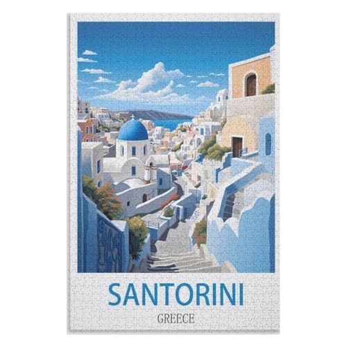 Klassische Puzzle für Erwachsene Teenager Freizeit Spaß Spiel Spielzeug Geeignet,Santorini Griechenland,Lernspielzeug FüR Kinder 38x26,Papier Puzzle,AA-624 Klassische Puzzle für Erwachsene Teenager Freizeit Spaß Spiel Spielzeug Geeignet,Santorini Griechenland,Lernspielzeug FüR Kinder 38x26,Papier Puzzle,AA-624 von XJUfW