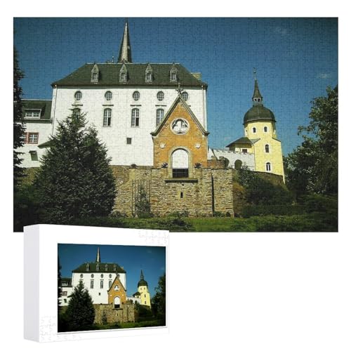 Klassische Puzzle für Erwachsene Teenager Freizeit Spaß Spiel Spielzeug Geeignet，Schloss Puzzle 1000 Teile，，Lernspielzeug FüR Kinder 52x38 Papier Puzzle von XJUfW