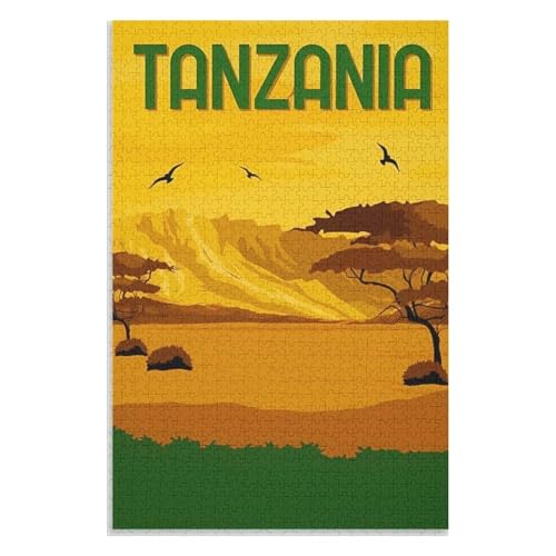 Klassische Puzzle für Erwachsene Teenager Freizeit Spaß Spiel Spielzeug Geeignet,Tansania,Lernspielzeug FüR Kinder 38x26,Papier Puzzle,AA-148 Klassische Puzzle für Erwachsene Teenager Freizeit Spaß Spiel Spielzeug Geeignet,Tansania,Lernspielzeug FüR Kinder 38x26,Papier Puzzle,AA-148 von XJUfW