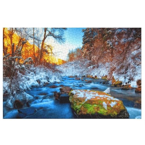 Klassische Puzzle für Erwachsene Teenager Freizeit Spaß Spiel Spielzeug Geeignet，Winter Stones,，Lernspielzeug FüR Kinder 38x26，Papier Puzzle von XJUfW