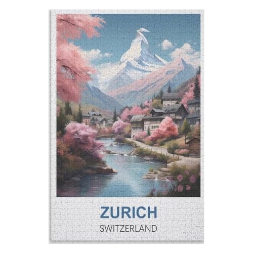 Klassische Puzzle für Erwachsene Teenager Freizeit Spaß Spiel Spielzeug Geeignet,Zürich Schweiz,Lernspielzeug FüR Kinder 52x38 Papier Puzzle,AA-1396 Klassische Puzzle für Erwachsene Teenager Freizeit Spaß Spiel Spielzeug Geeignet,Zürich Schweiz,Lernspielzeug FüR Kinder 52x38 Papier Puzzle,AA-1396 von XJUfW